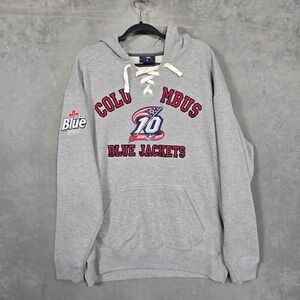 Columbus‎ Blue Jackets Hockey NHL hoodie Labatt blue logo adult large